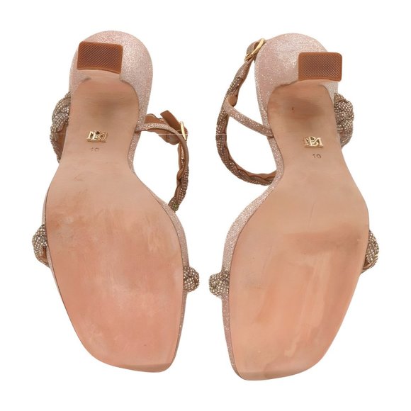 Badgley Mischka Womens Fennel Heeled Sandal, Soft Gold, Size 10 - Picture 4 of 4